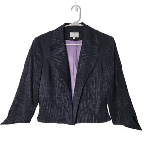 Alberto Makali Womens Blazer Coat 8 Black Dacron Long Sleeves Witchy Dark